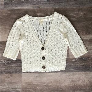 Maurices Off White Knit Cardigan